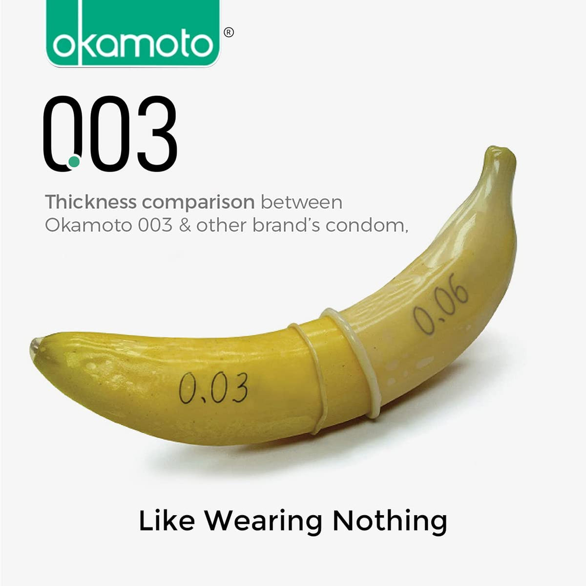 OKAMOTO 003 Aloe CondomsJapan's Best Only Natural Water Based Lube Condom In IndiaThinnest Premium Condoms For Men - Made In Japan0.03 Mm Thin Extra Lubricated (Pack Of 1)