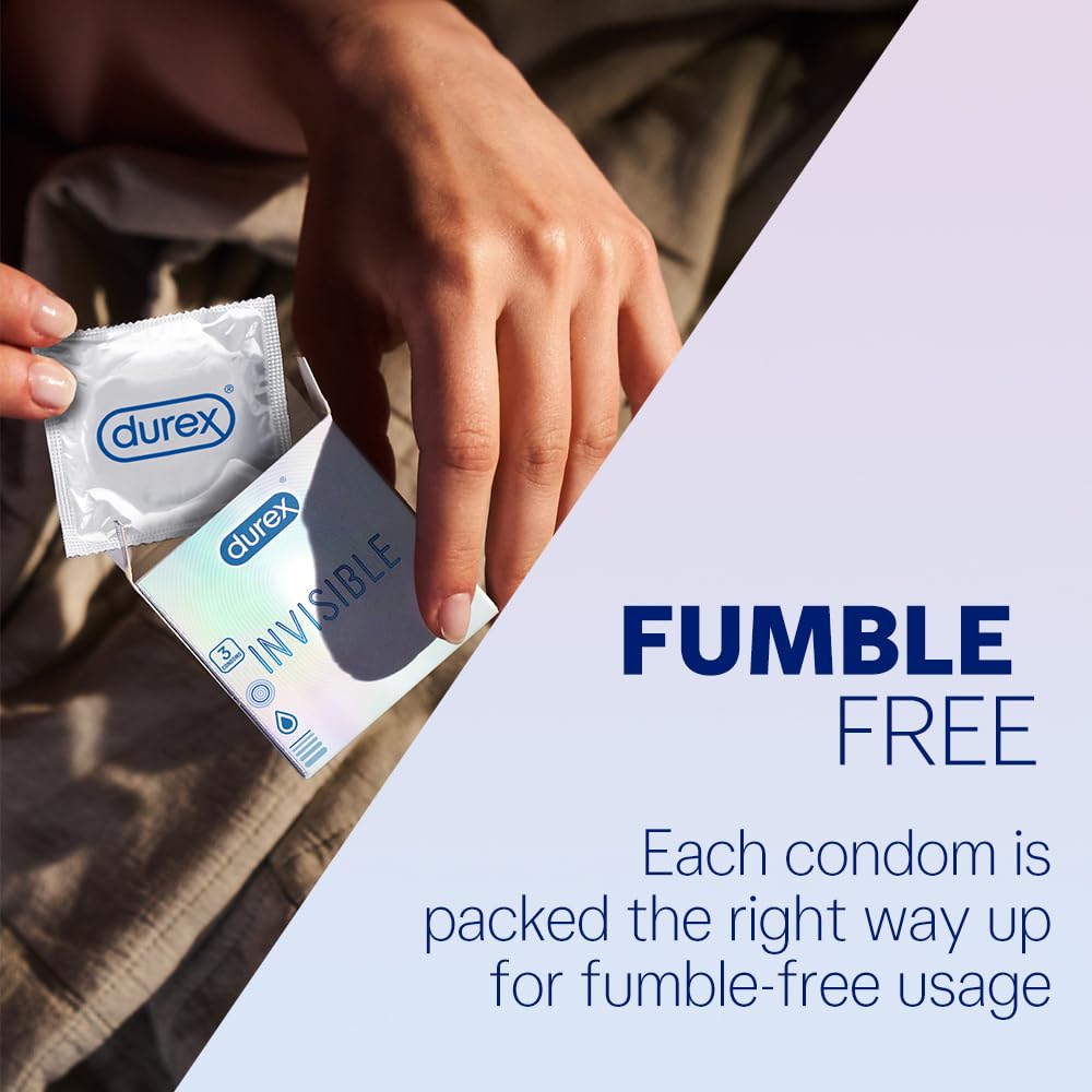 Durex Invisible Condoms Ultra Thin Condom,10s