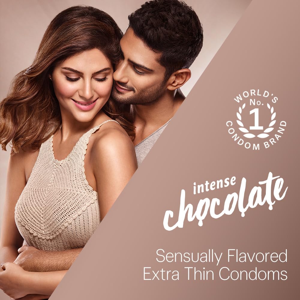 Durex Extra Thin Intense Chocolate Flavoured Condoms For Men - 12s