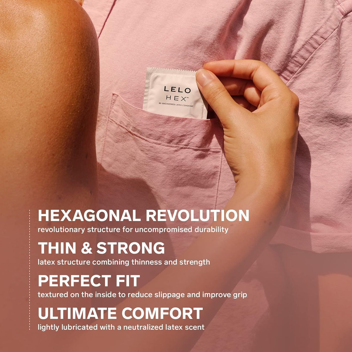 Lelo Hex The Re-Engineered Luxury Condoms With Unique Hexagonal Structure, 12 Count