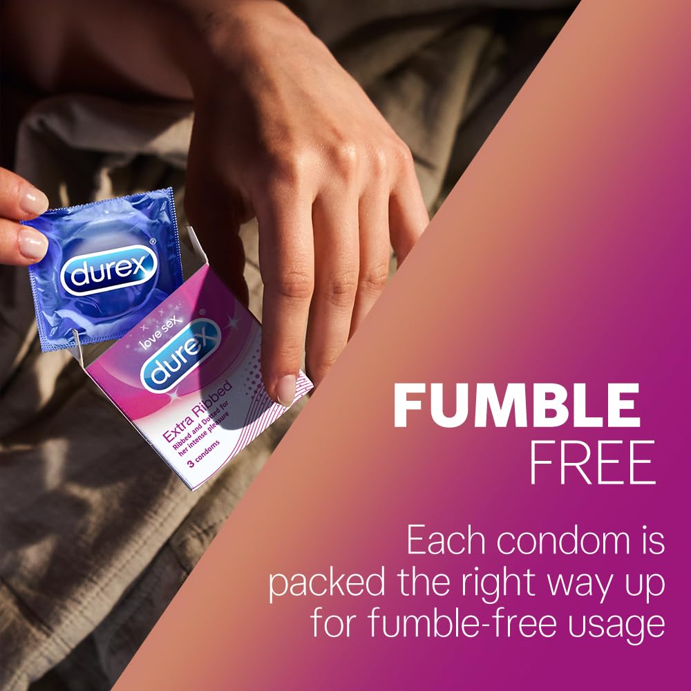 Durex Multi-pack Condoms for Men (Extra Time, Extra Dotted, Extra Ribbed, Extra Time) - 10 count (Pack of 4)