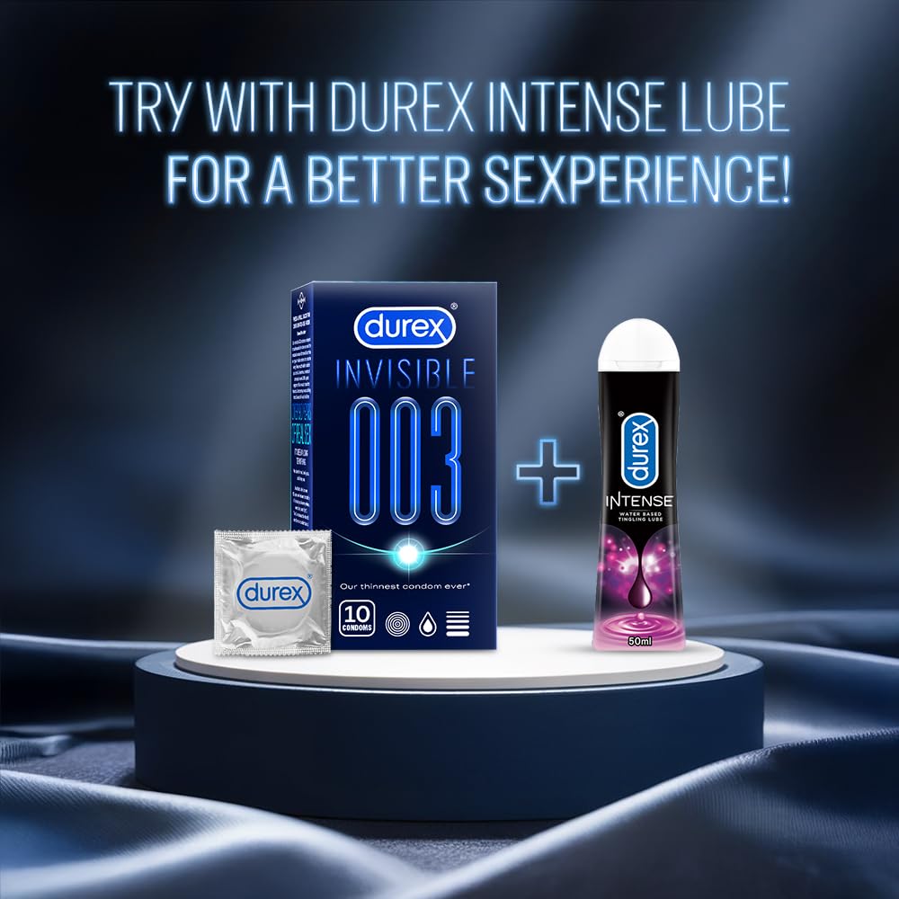 Durex Invisible 003 Condoms 10S Micro Thin Condom for Maximum Sensations