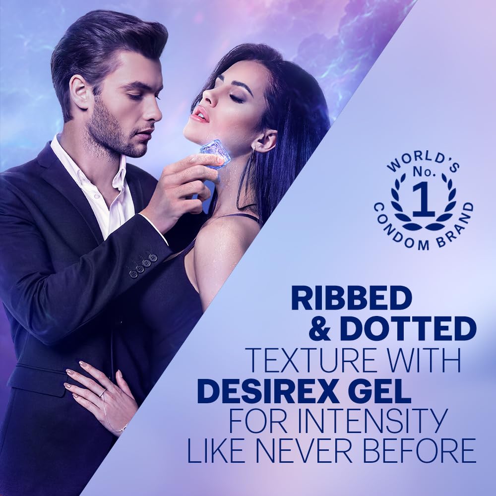 Durex Intense Condoms for her - 10 Count Dotted and Ribbed condom with Desirex gel