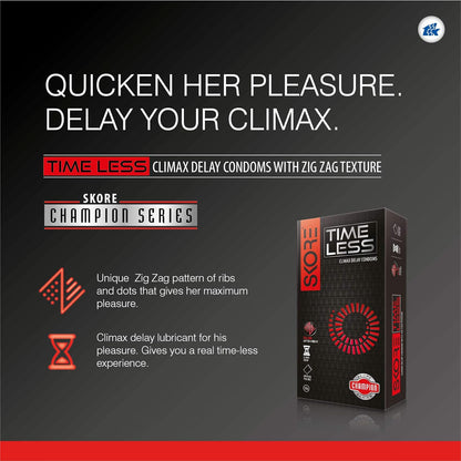 Skore Skin Thin, Timeless and Zig Zag Condoms - 3 Packs (10 pieces per pack)