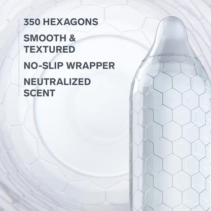Lelo Hex The Re-Engineered Luxury Condoms With Unique Hexagonal Structure, 12 Count