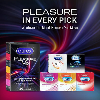 Durex 5 in 1 Pleasure Pack Condoms 20 units