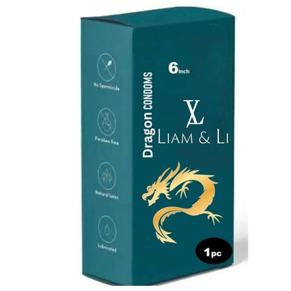 LIAM & LI Dragon Condom 6-Inch – Regal Design, Smooth Texture, and Elevated Experience by Scenturs