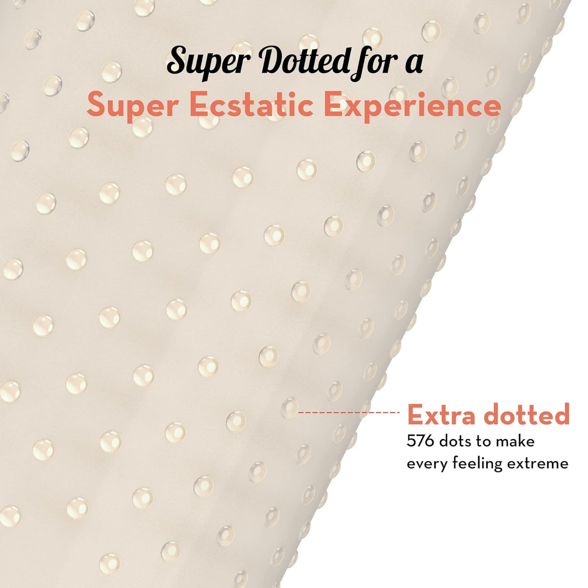 Plush LoveGlove Extra Super Dotted Condoms For Men, Unflavoured - 10 Count Naturally Sourced Latex For Sensitive Skin Designed For Comfortable Fit, No Benzocaine, Vegan