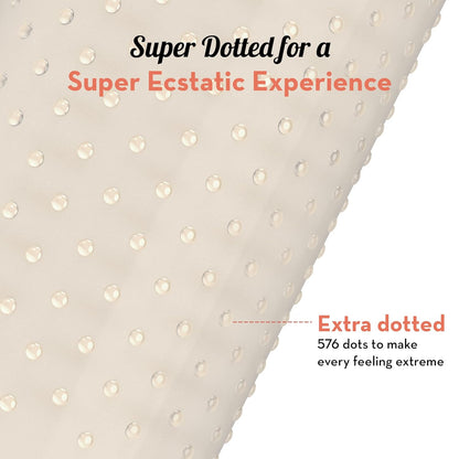 Plush LoveGlove Extra Super Dotted Condoms For Men, Unflavoured - 10 Count Naturally Sourced Latex For Sensitive Skin Designed For Comfortable Fit, No Benzocaine, Vegan