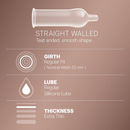 Durex Extra Thin Intense Chocolate Flavoured Condoms For Men - 12s