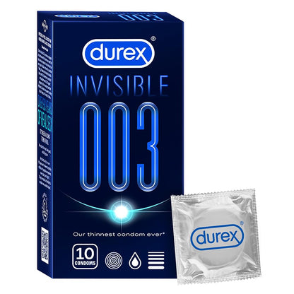 Durex Invisible 003 Condoms 10S Micro Thin Condom for Maximum Sensations